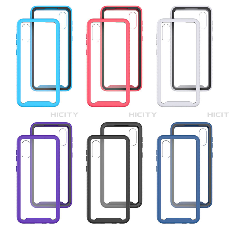 Funda Bumper Silicona y Plastico Carcasa Frontal y Trasera 360 Grados U01 para Samsung Galaxy A02