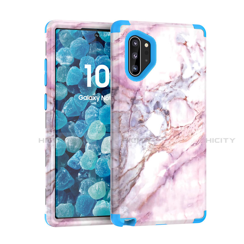 Funda Bumper Silicona y Plastico Carcasa Frontal y Trasera 360 Grados U01 para Samsung Galaxy Note 10 Plus