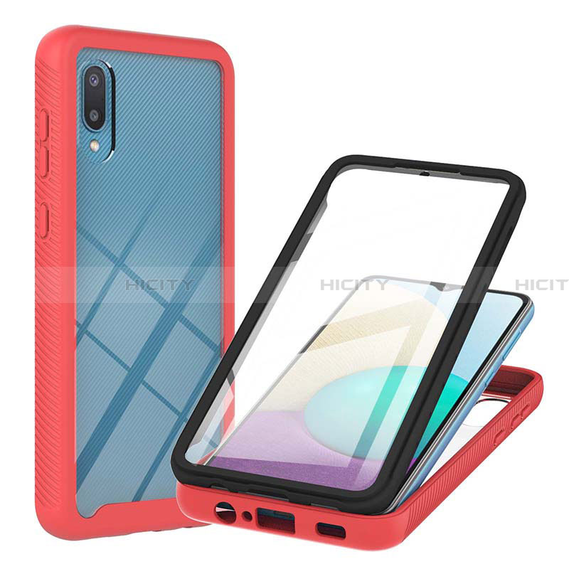 Funda Bumper Silicona y Plastico Carcasa Frontal y Trasera 360 Grados U02 para Samsung Galaxy A02