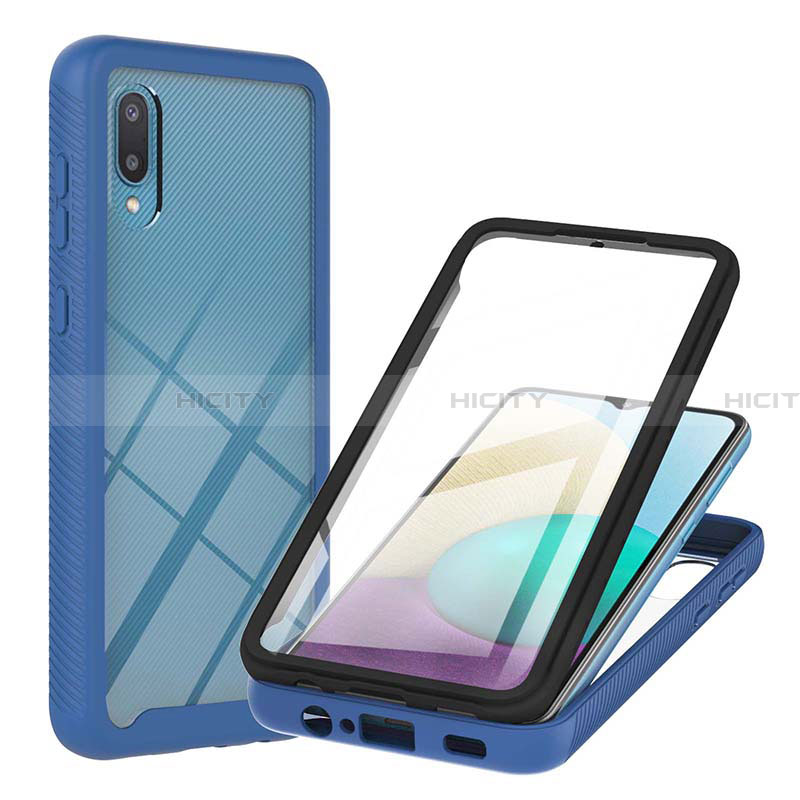 Funda Bumper Silicona y Plastico Carcasa Frontal y Trasera 360 Grados U02 para Samsung Galaxy A02