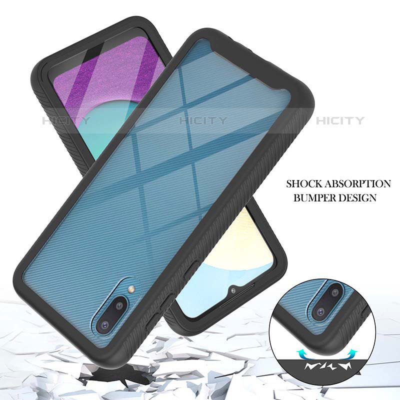 Funda Bumper Silicona y Plastico Carcasa Frontal y Trasera 360 Grados U02 para Samsung Galaxy M02