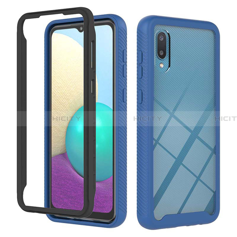 Funda Bumper Silicona y Plastico Carcasa Frontal y Trasera 360 Grados U03 para Samsung Galaxy A02