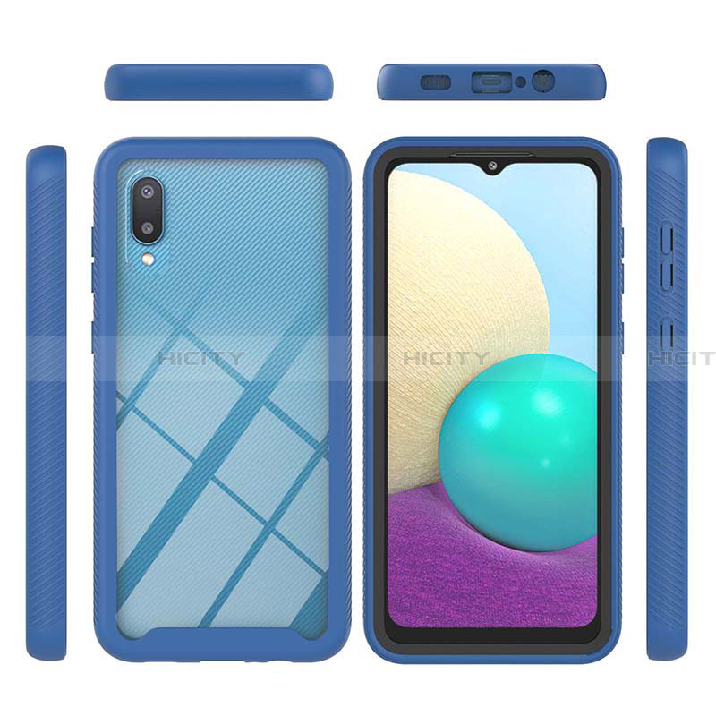 Funda Bumper Silicona y Plastico Carcasa Frontal y Trasera 360 Grados U03 para Samsung Galaxy A02