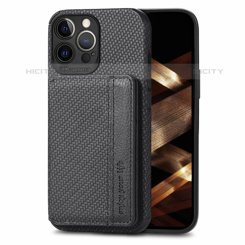 Funda Bumper Silicona y Plastico Carcasa Frontal y Trasera 360 Grados U05 para Apple iPhone 16 Pro Max Negro