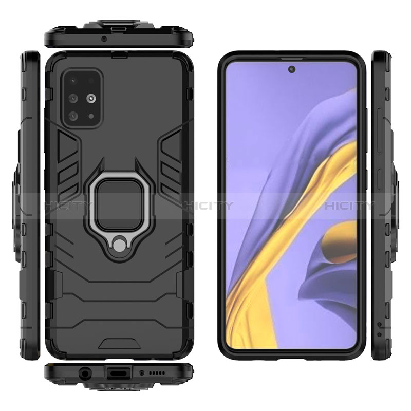 Funda Bumper Silicona y Plastico Mate Carcasa con Anillo de dedo Soporte para Samsung Galaxy M40S