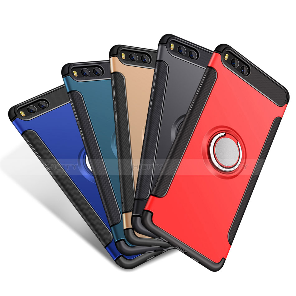 Funda Bumper Silicona y Plastico Mate Carcasa con Anillo de dedo Soporte para Xiaomi Mi 6