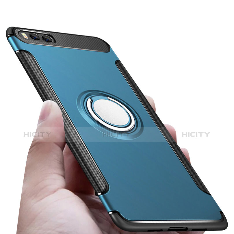 Funda Bumper Silicona y Plastico Mate Carcasa con Anillo de dedo Soporte para Xiaomi Mi 6