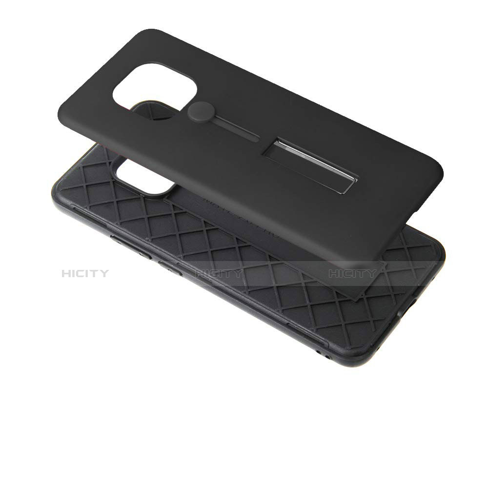 Funda Bumper Silicona y Plastico Mate Carcasa con Anillo de dedo Soporte S04 para Huawei P30 Lite New Edition