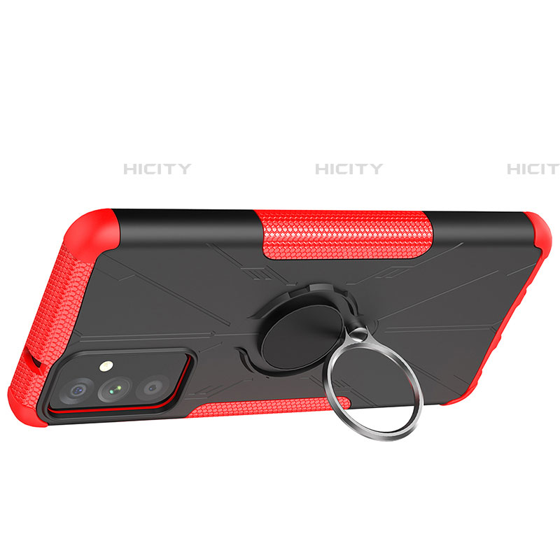 Funda Bumper Silicona y Plastico Mate Carcasa con Magnetico Anillo de dedo Soporte J01X para Samsung Galaxy A05s