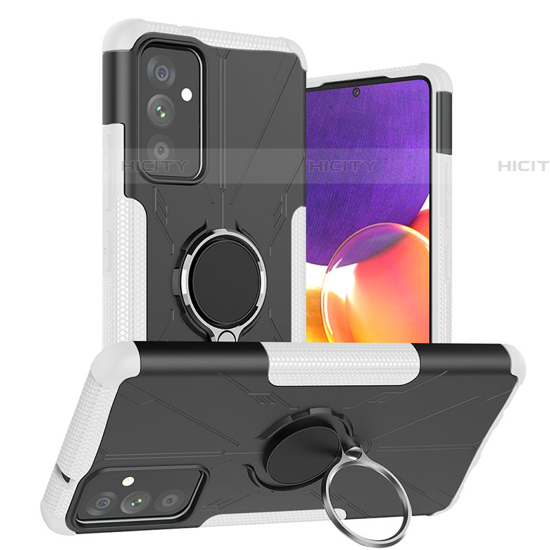 Funda Bumper Silicona y Plastico Mate Carcasa con Magnetico Anillo de dedo Soporte J01X para Samsung Galaxy F34 5G