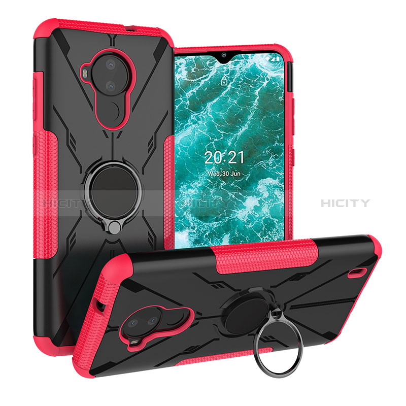 Funda Bumper Silicona y Plastico Mate Carcasa con Magnetico Anillo de dedo Soporte JX1 para Nokia C30