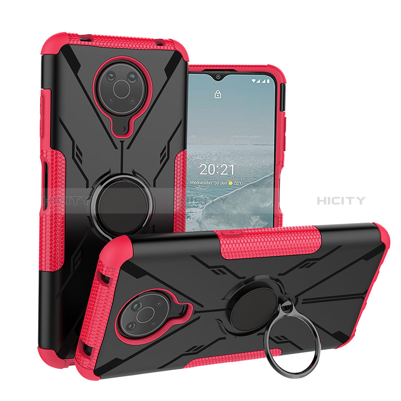 Funda Bumper Silicona y Plastico Mate Carcasa con Magnetico Anillo de dedo Soporte JX1 para Nokia G10