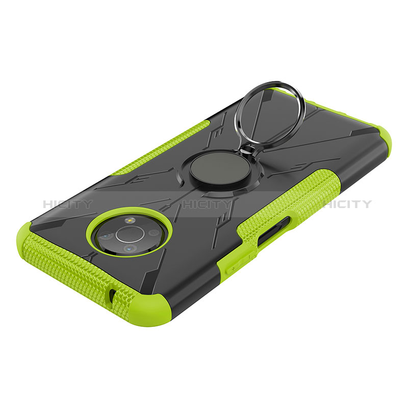 Funda Bumper Silicona y Plastico Mate Carcasa con Magnetico Anillo de dedo Soporte JX1 para Nokia G300 5G