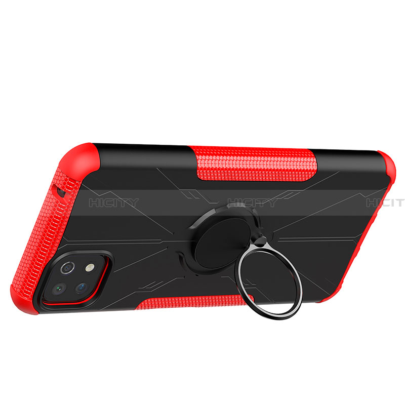 Funda Bumper Silicona y Plastico Mate Carcasa con Magnetico Anillo de dedo Soporte JX1 para Samsung Galaxy A22 5G