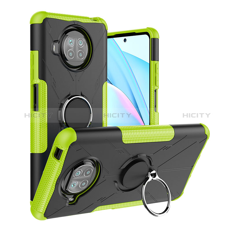 Funda Bumper Silicona y Plastico Mate Carcasa con Magnetico Anillo de dedo Soporte JX1 para Xiaomi Mi 10i 5G