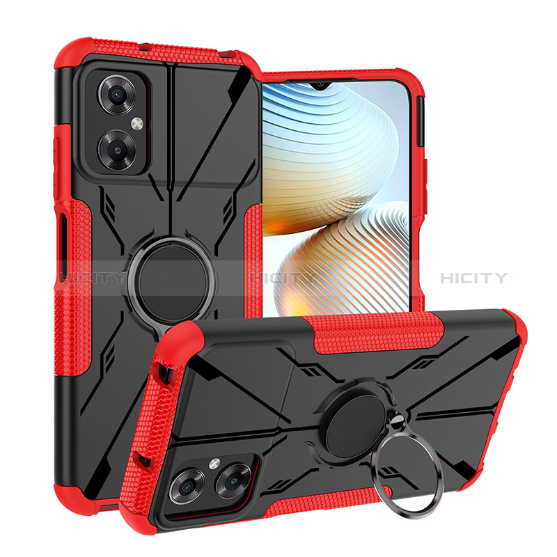 Funda Bumper Silicona y Plastico Mate Carcasa con Magnetico Anillo de dedo Soporte JX1 para Xiaomi Poco M4 5G