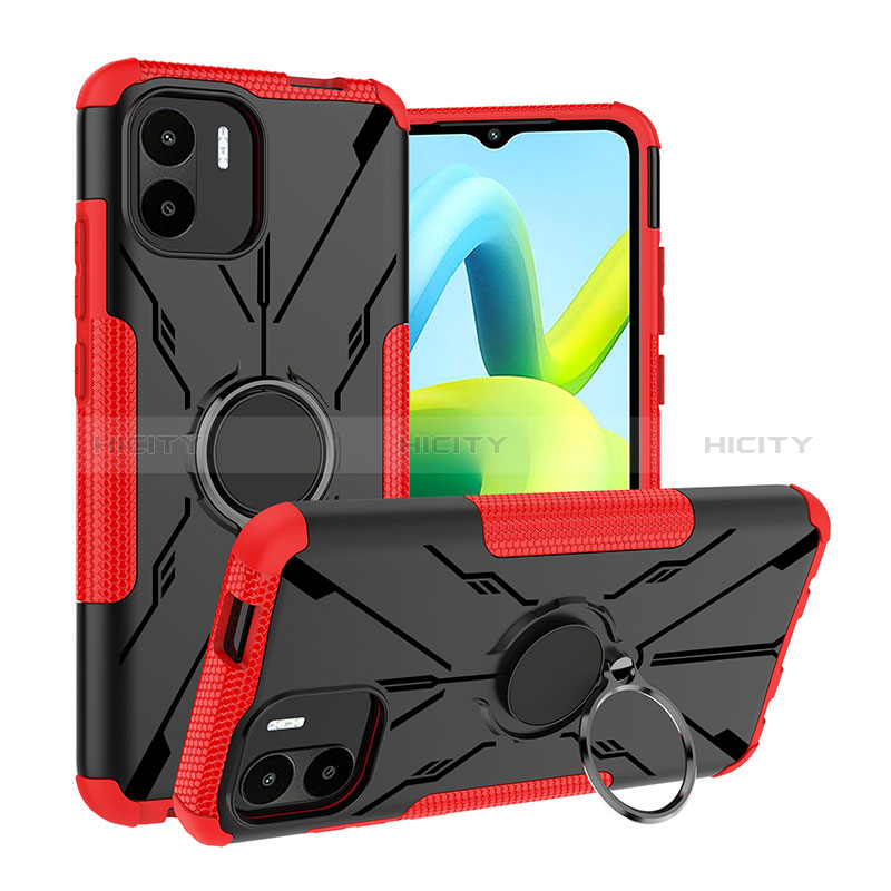 Funda Bumper Silicona y Plastico Mate Carcasa con Magnetico Anillo de dedo Soporte JX1 para Xiaomi Redmi A1