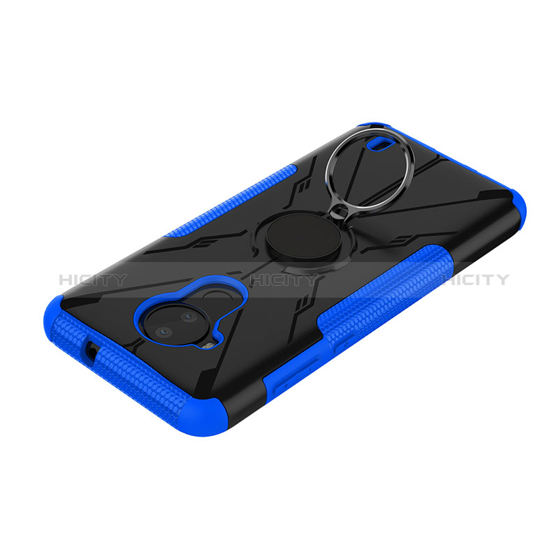 Funda Bumper Silicona y Plastico Mate Carcasa con Magnetico Anillo de dedo Soporte JX2 para Nokia C30