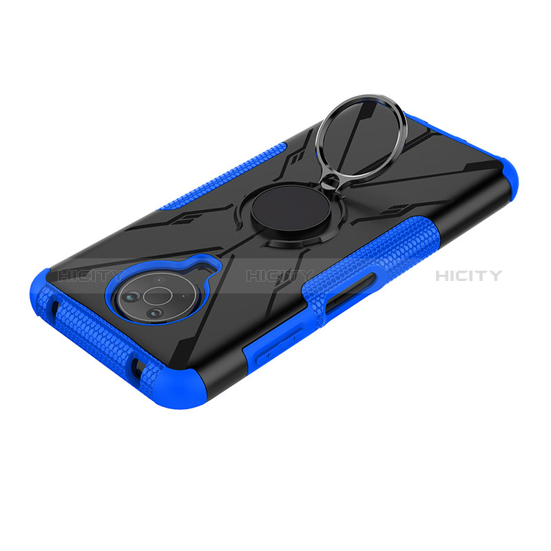 Funda Bumper Silicona y Plastico Mate Carcasa con Magnetico Anillo de dedo Soporte JX2 para Nokia G10