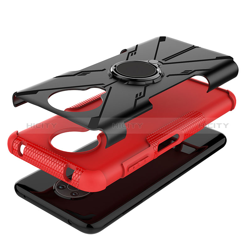 Funda Bumper Silicona y Plastico Mate Carcasa con Magnetico Anillo de dedo Soporte JX2 para Nokia G10