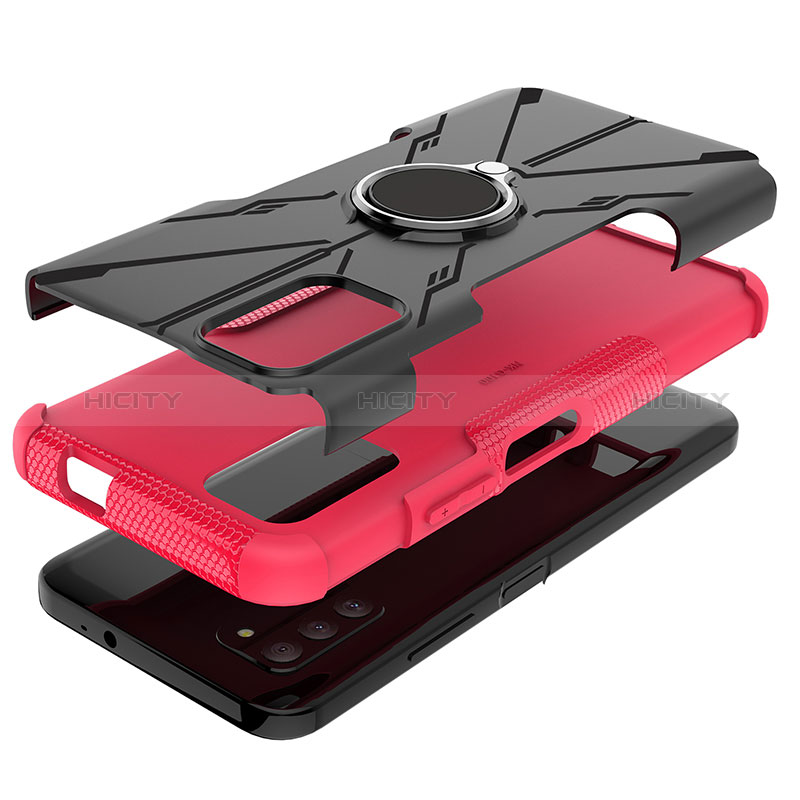 Funda Bumper Silicona y Plastico Mate Carcasa con Magnetico Anillo de dedo Soporte JX2 para Nokia G100