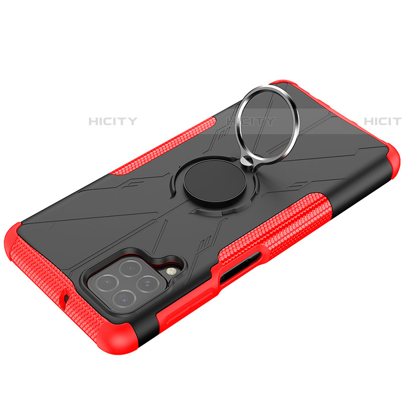 Funda Bumper Silicona y Plastico Mate Carcasa con Magnetico Anillo de dedo Soporte JX2 para Samsung Galaxy F62 5G