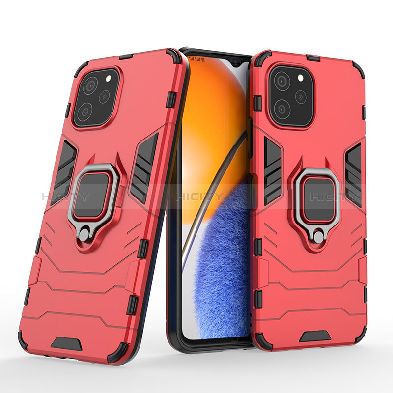 Funda Bumper Silicona y Plastico Mate Carcasa con Magnetico Anillo de dedo Soporte KC1 para Huawei Enjoy 50z