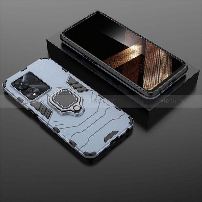 Funda Bumper Silicona y Plastico Mate Carcasa con Magnetico Anillo de dedo Soporte KC1 para Huawei Honor X5 Plus