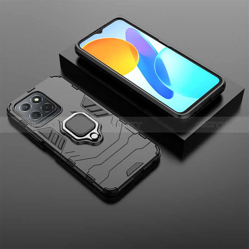 Funda Bumper Silicona y Plastico Mate Carcasa con Magnetico Anillo de dedo Soporte KC1 para Huawei Honor X6