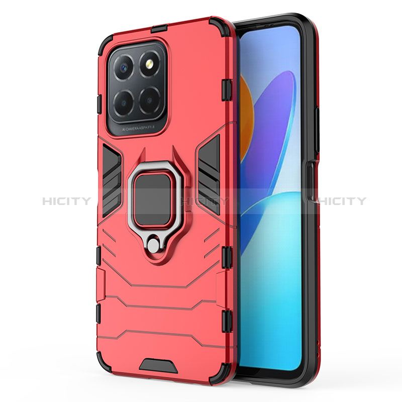 Funda Bumper Silicona y Plastico Mate Carcasa con Magnetico Anillo de dedo Soporte KC1 para Huawei Honor X6 5G