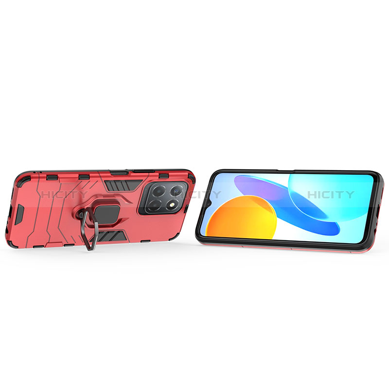 Funda Bumper Silicona y Plastico Mate Carcasa con Magnetico Anillo de dedo Soporte KC1 para Huawei Honor X6 5G