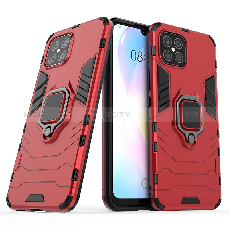 Funda Bumper Silicona y Plastico Mate Carcasa con Magnetico Anillo de dedo Soporte KC1 para Huawei Nova 8 SE 4G