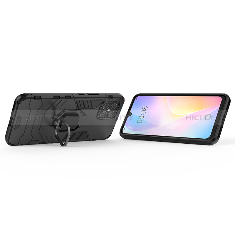 Funda Bumper Silicona y Plastico Mate Carcasa con Magnetico Anillo de dedo Soporte KC1 para Huawei Nova 8 SE 4G