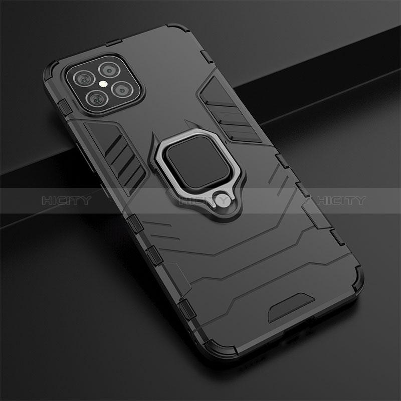 Funda Bumper Silicona y Plastico Mate Carcasa con Magnetico Anillo de dedo Soporte KC1 para Huawei Nova 8 SE 4G