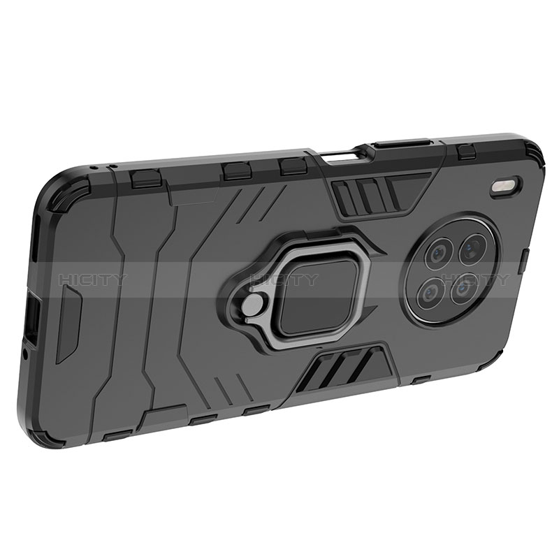 Funda Bumper Silicona y Plastico Mate Carcasa con Magnetico Anillo de dedo Soporte KC1 para Huawei Nova 8i