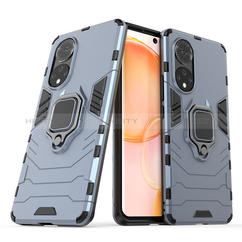 Funda Bumper Silicona y Plastico Mate Carcasa con Magnetico Anillo de dedo Soporte KC1 para Huawei Nova 9