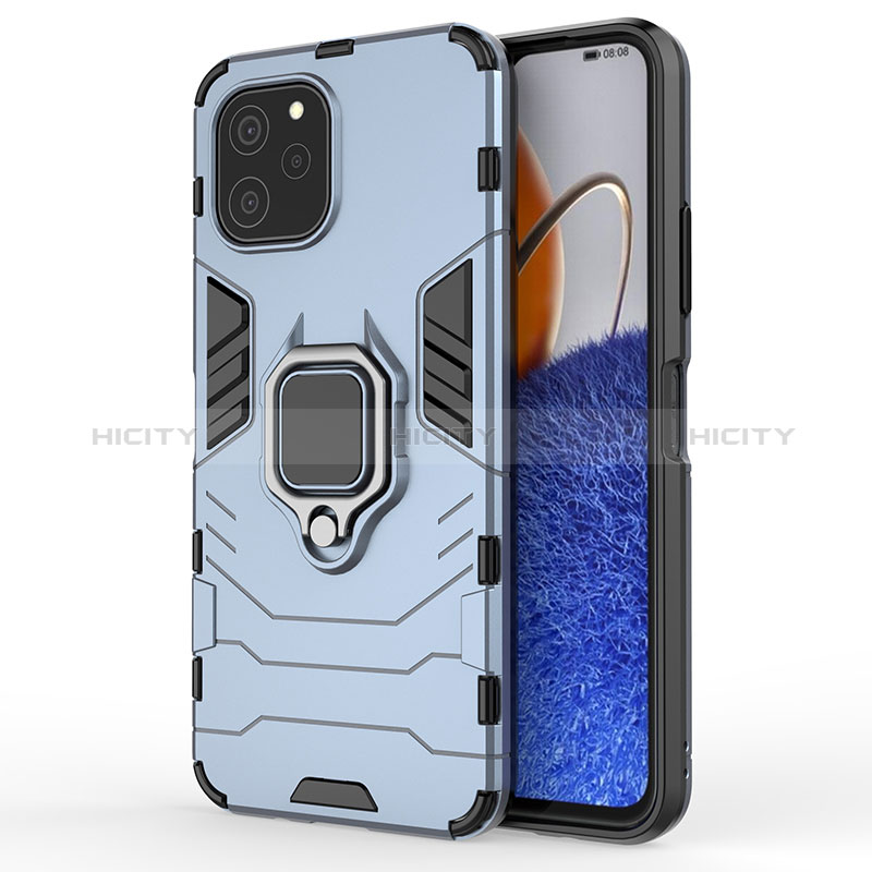 Funda Bumper Silicona y Plastico Mate Carcasa con Magnetico Anillo de dedo Soporte KC1 para Huawei Nova Y61