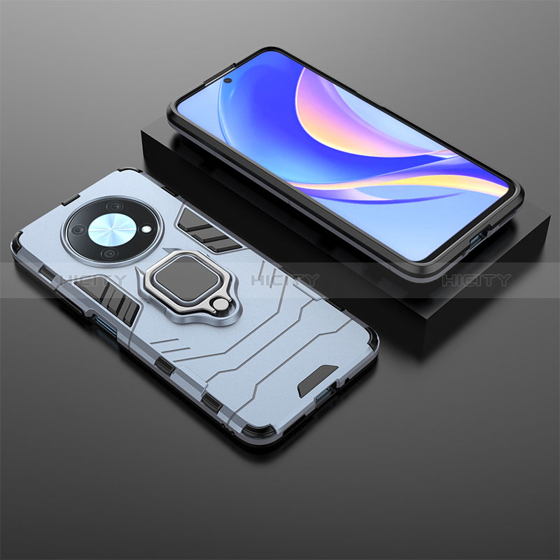 Funda Bumper Silicona y Plastico Mate Carcasa con Magnetico Anillo de dedo Soporte KC1 para Huawei Nova Y90