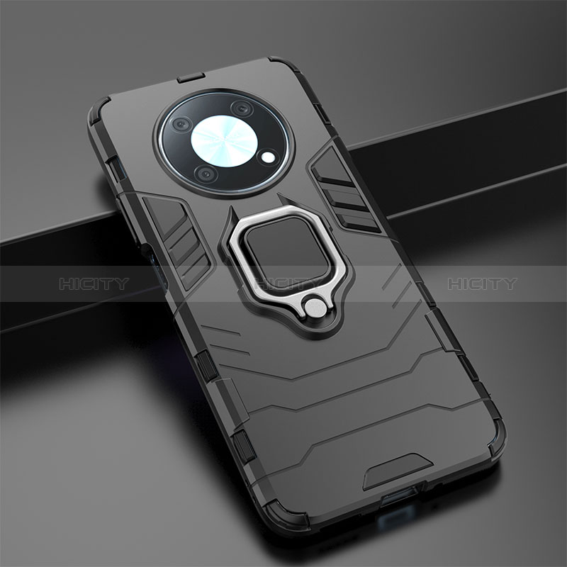 Funda Bumper Silicona y Plastico Mate Carcasa con Magnetico Anillo de dedo Soporte KC1 para Huawei Nova Y90