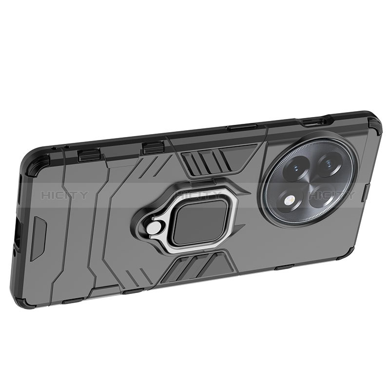 Funda Bumper Silicona y Plastico Mate Carcasa con Magnetico Anillo de dedo Soporte KC1 para OnePlus Ace 2 5G