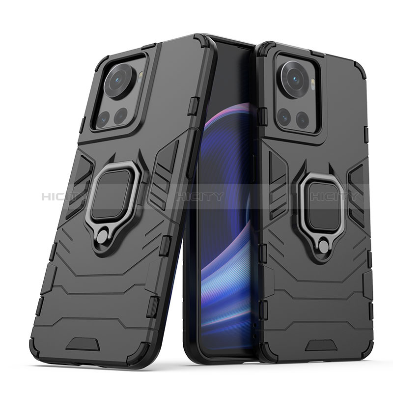 Funda Bumper Silicona y Plastico Mate Carcasa con Magnetico Anillo de dedo Soporte KC1 para OnePlus Ace 5G