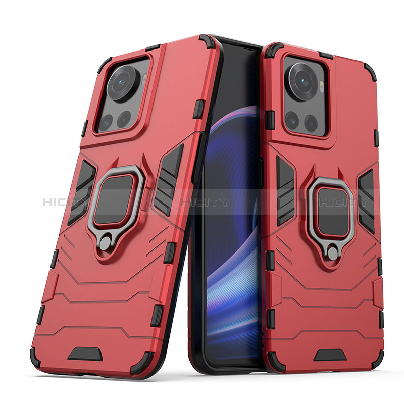 Funda Bumper Silicona y Plastico Mate Carcasa con Magnetico Anillo de dedo Soporte KC1 para OnePlus Ace 5G