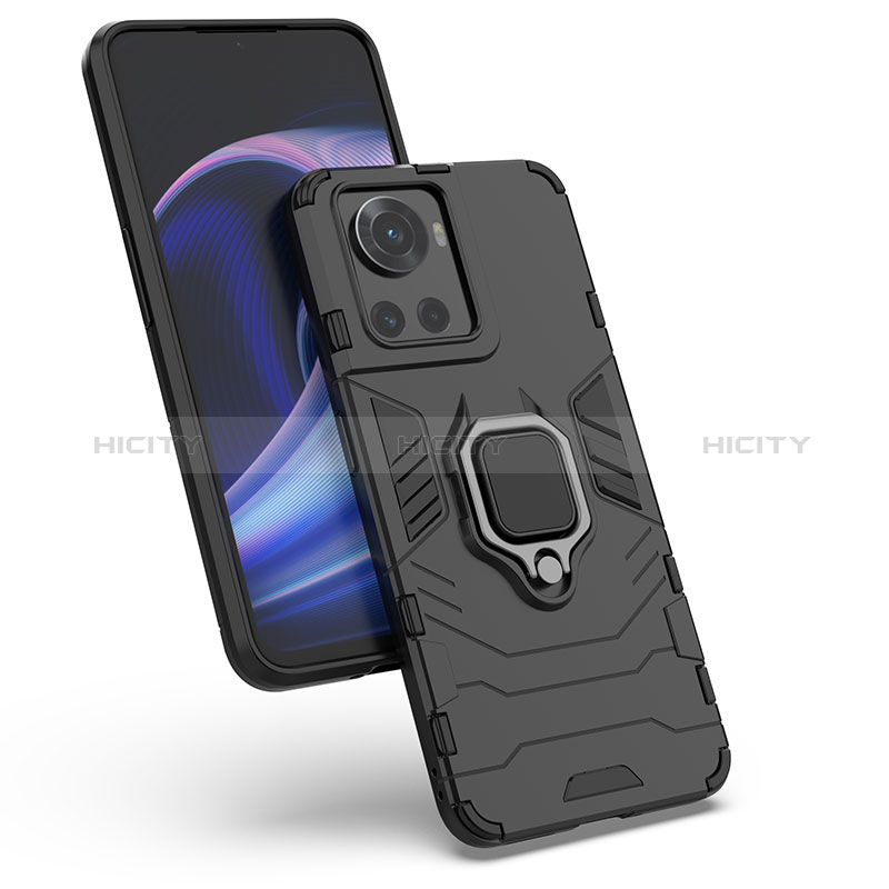 Funda Bumper Silicona y Plastico Mate Carcasa con Magnetico Anillo de dedo Soporte KC1 para OnePlus Ace 5G