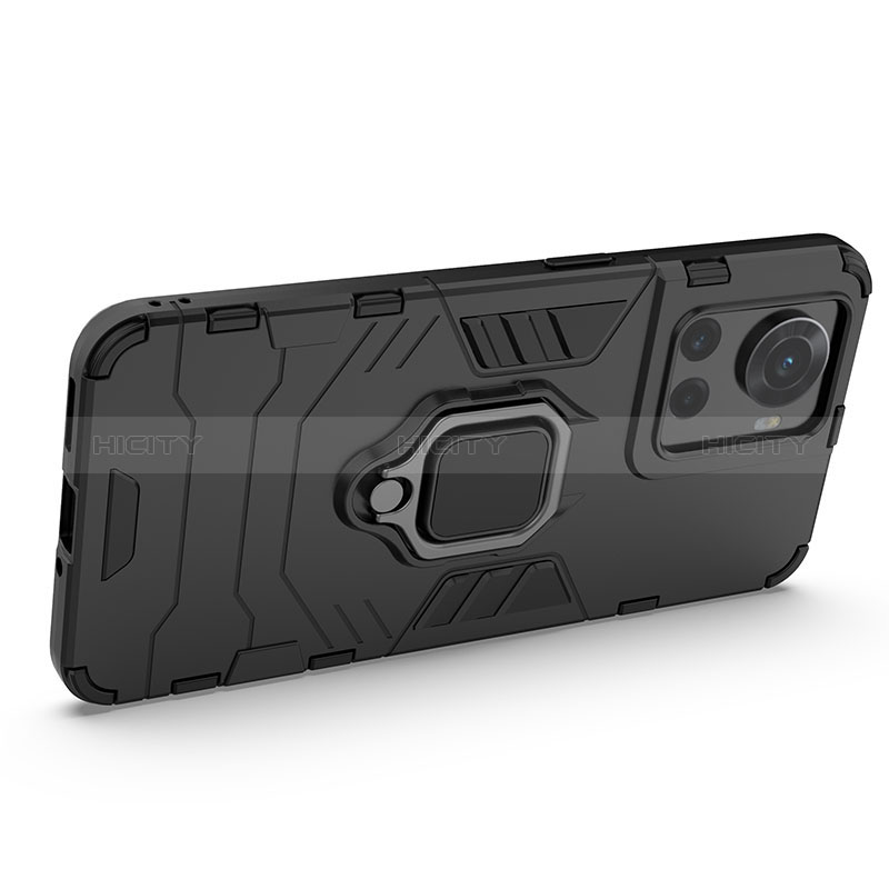 Funda Bumper Silicona y Plastico Mate Carcasa con Magnetico Anillo de dedo Soporte KC1 para OnePlus Ace 5G