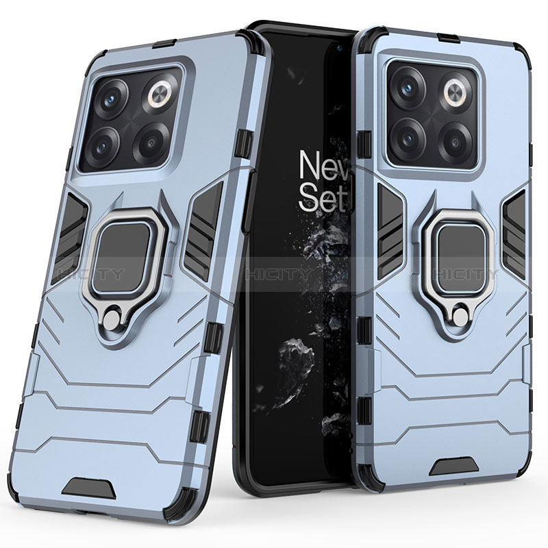 Funda Bumper Silicona y Plastico Mate Carcasa con Magnetico Anillo de dedo Soporte KC1 para OnePlus Ace Pro 5G