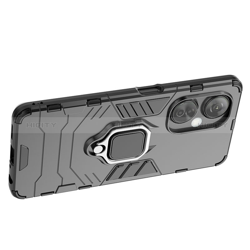 Funda Bumper Silicona y Plastico Mate Carcasa con Magnetico Anillo de dedo Soporte KC1 para OnePlus Nord CE 3 Lite 5G