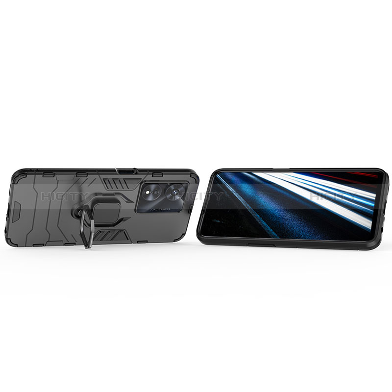 Funda Bumper Silicona y Plastico Mate Carcasa con Magnetico Anillo de dedo Soporte KC1 para Oppo A38