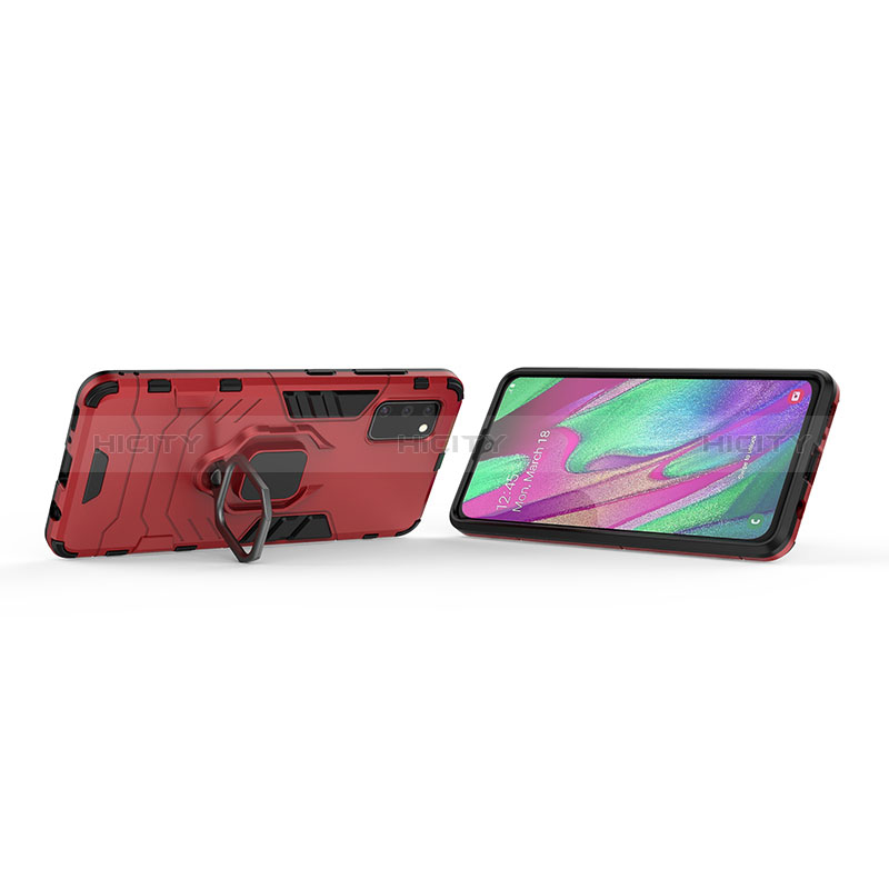 Funda Bumper Silicona y Plastico Mate Carcasa con Magnetico Anillo de dedo Soporte KC1 para Samsung Galaxy A41