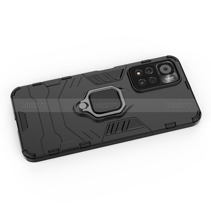 Funda Bumper Silicona y Plastico Mate Carcasa con Magnetico Anillo de dedo Soporte KC1 para Xiaomi Mi 11i 5G (2022)