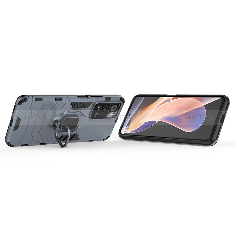 Funda Bumper Silicona y Plastico Mate Carcasa con Magnetico Anillo de dedo Soporte KC1 para Xiaomi Mi 11i 5G (2022)